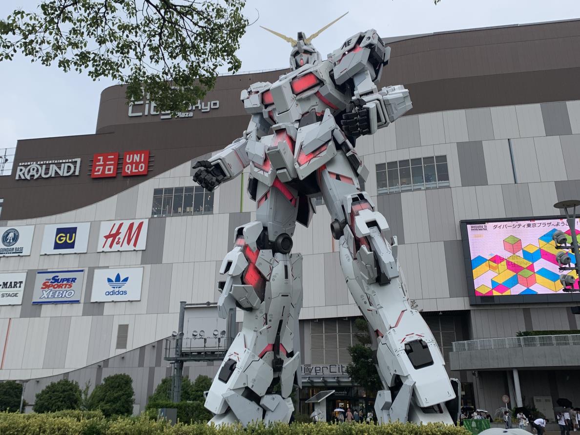 Giant Unicorn Gundam in Odaiba, Tokyo.