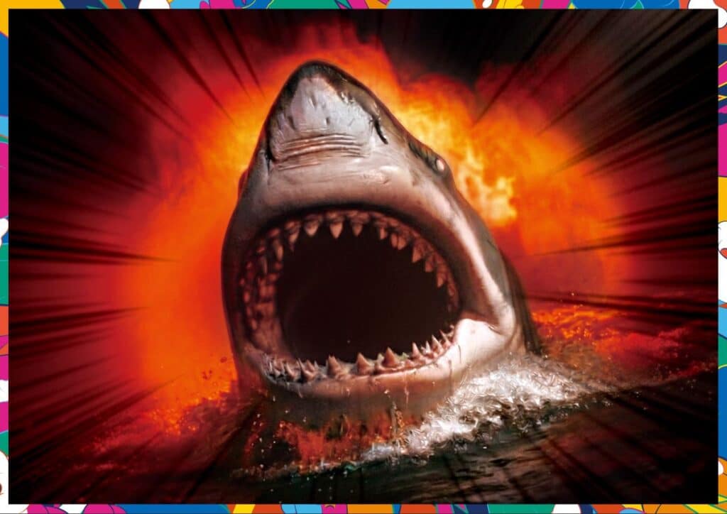 Artists impression of the new lighting effects on the JAWS ride at Halloween Horror Nights, USJ