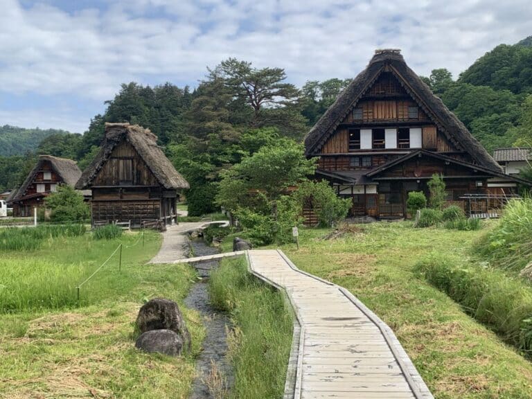Pointy roofed houses in Shirakawago