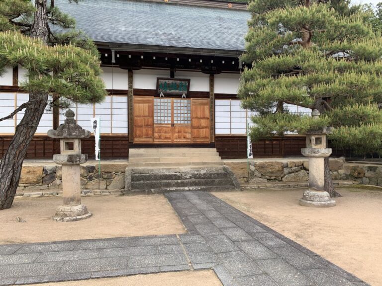 Exterior of one of the shrines on the Higashiyama Shrine Walk in Takayama