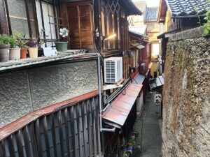 View from one of the pretty staircases in Kanazawa's Kazuemachi Chaya district