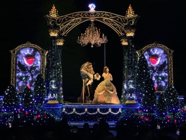 Beauty and the Beast float in Tokyo Disney Electrical Parade