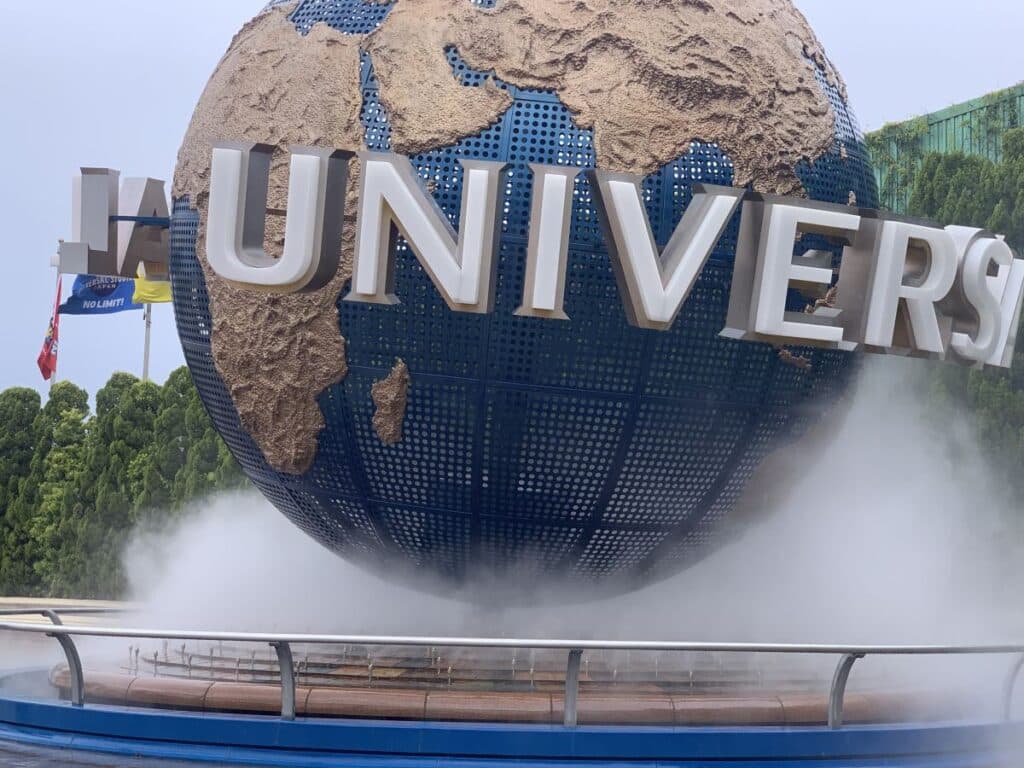 The giant globe outside Universal Studios Japan
