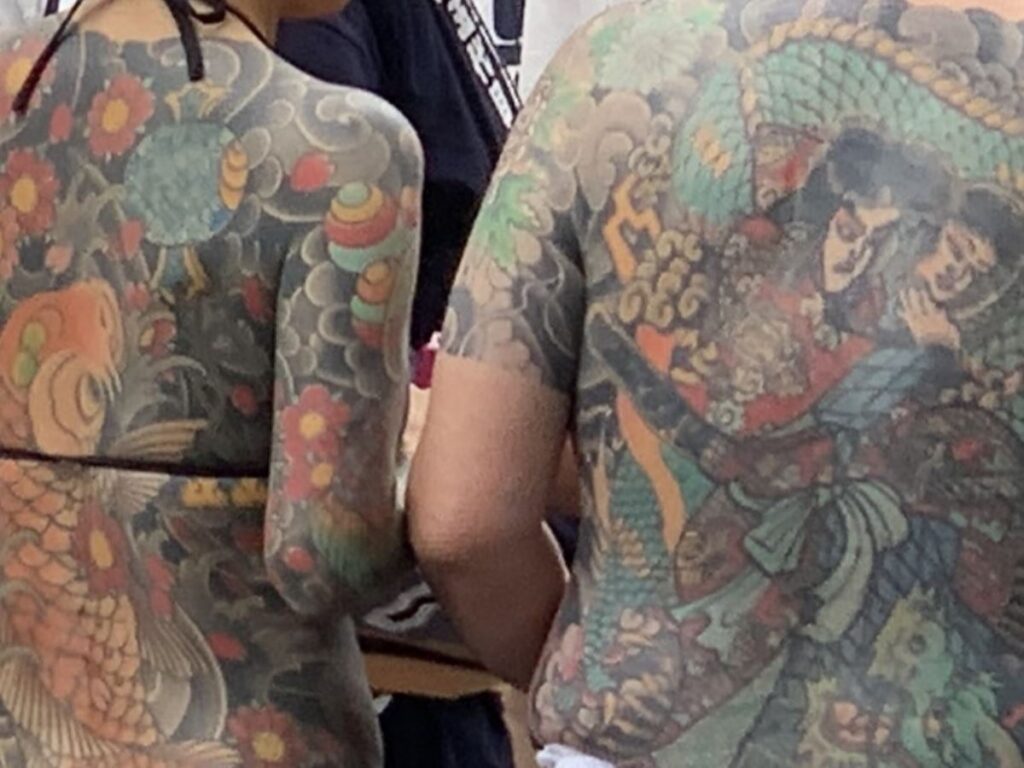 Yakuza tattoos on show at Sanja Matsuri