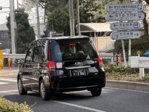 licensed green plate taxi in Tokyo