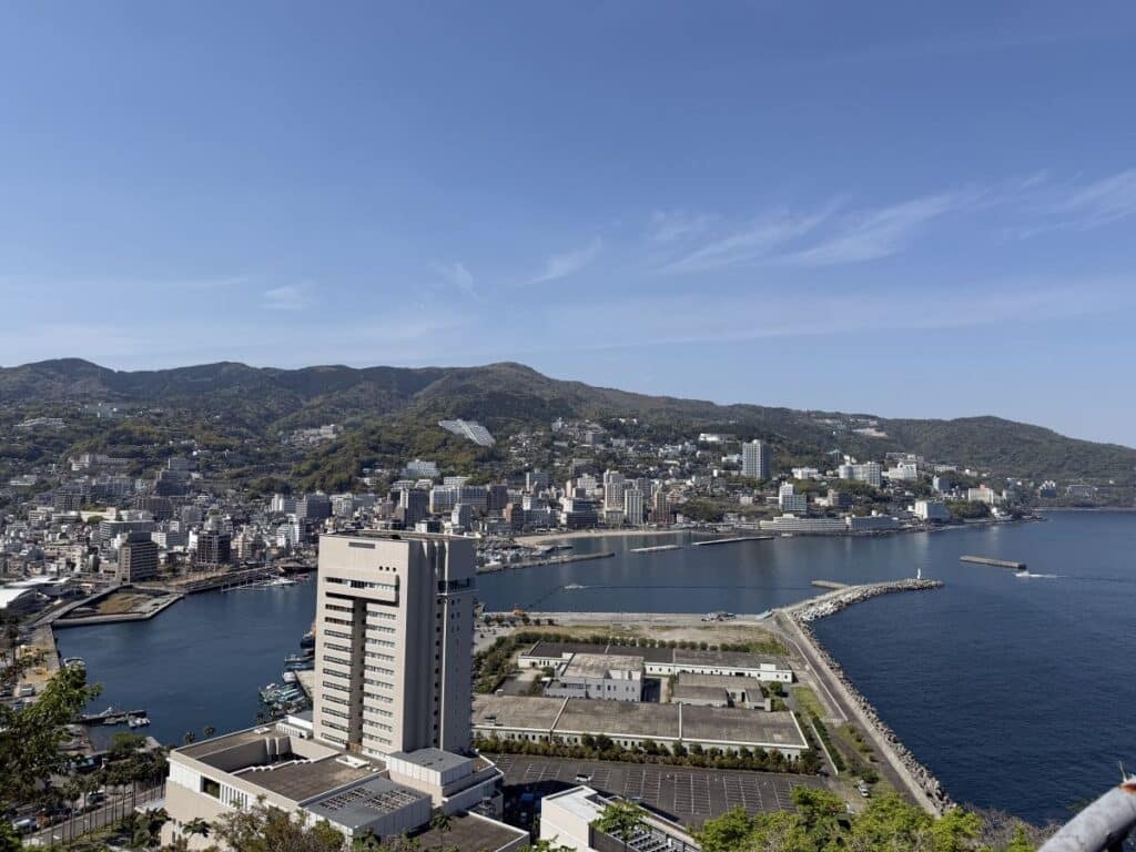 View over Atami showing the seafront