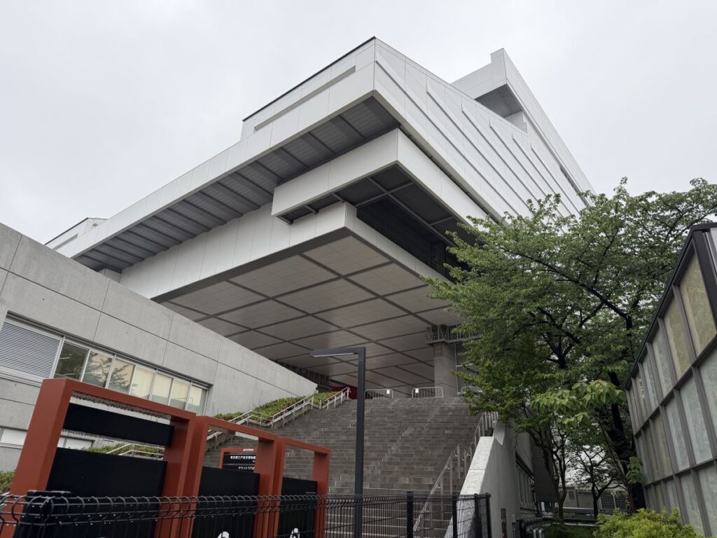 Modern grey exterior of the Edo -Tokyo Museum